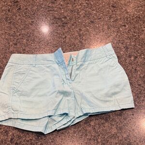J. Crew Light Blue High-Rise Cotton Shorts